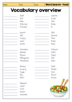 Vorschau - Arbeitsblätter - Word Search | Englisch Suchsel - Food - Seite 3