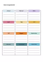Vorschau - Arbeitsblätter - Lernjournal: Geburtstagskalender Jahresübersicht - Seite 1