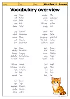 Vorschau - Arbeitsblätter - Word Search | Englisch Suchsel - Animals - Seite 2