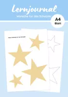 Vorschau - Arbeitsblätter - Lernjournal: Wünsche für das Schuljahr (Sterne) - Deckblatt