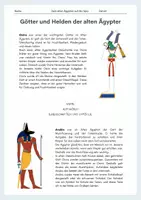 Vorschau - Arbeitsblätter - Götter und Helden der alten Ägypter / Steckbriefe - Seite 2