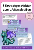 Vorschau - Arbeitsblätter - Fantasiegeschichten zum Weiterschreiben - Deckblatt