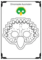 Vorschau - Mal- und Bastelvorlagen - Dinosaurier Masken Ausmalen und Prickeln Maske Karneval - Seite 2