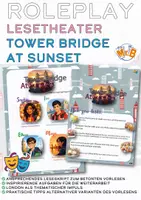 Vorschau - Arbeitsblätter - Lesetheater / Rollenspiel für den Englischunterricht "Tower Bridge At Sunset" - Klasse 6-8 - Deckblatt