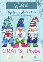 Vorschau - Mal- und Bastelvorlagen - Wichtel basteln: Kostenlose Bastelvorlage Winter & Weihnachten - Deckblatt