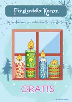 Vorschau - Mal- und Bastelvorlagen - GRATIS Fensterdeko Kerzen: Malvorlagen für Weihnachten & Winter (Kunst / Basteln) - Deckblatt
