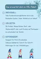 Vorschau - Mal- und Bastelvorlagen - Wichtel XXL: Individuelle Bastelvorlagen (33 S.) Winter & Weihnachten – Mit Bildanleitungen für Grundschule & Kita durch flexible Technik - Seite 1
