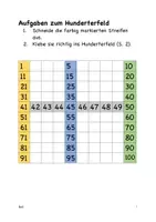 Vorschau - Stundenentwürfe - Zahlen bis 100. Aufgaben zum Hunderterfeld. - Deckblatt