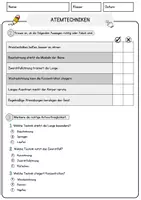 Vorschau - Arbeitsblätter - Atemtechniken Sport Lesetext mit Richtig Falsch Multiple Choice und Offenen Fragen - Seite 2