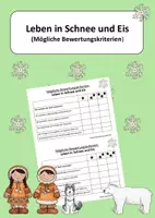 Vorschau - Stundenentwürfe - Lapbook zum Thema "Leben in Schnee und Eis" (Materialpaket) - Seite 1