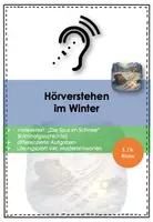 Vorschau - Arbeitsblätter - Hörverstehen im Winter: „Die Spur im Schnee“ – spannende Kriminalgeschichte für Klasse 5/6 - Deckblatt