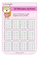 Vorschau - Arbeitsblätter - 10 Minuten rechnen 2 Addition und Subtaktion ZR 20 - Seite 2
