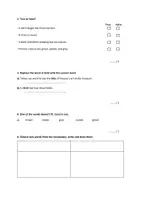 Vorschau - Test - Young World 2 - Englisch Vokabeltest Unit 3 - Seite 1