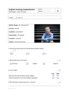 Vorschau - Arbeitsblätter - Englisch Hörverstehen - Role Models: Greta Thunberg - Deckblatt