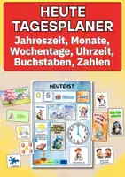 Vorschau - Anderer Materialtyp - Tagesablauf Kindergarten – Tagesplan im Jungendesign A4 mit Bildkärtchen für Morgenkreis & Wochenstruktur - Deckblatt