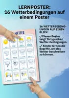 Vorschau - Arbeitsblätter - Wetter Lernset für Kindergarten & Vorschule – Bildkarten, Poster & Wetterdrehscheibe - Seite 3