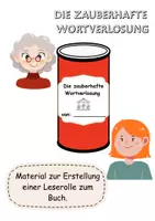 Vorschau - Unterrichtsreihen - Die zauberhafte Wortverlosung - Material zur Erstellung einer Leserolle zum Buch - Deckblatt