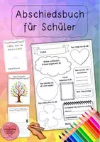 Vorschau - Arbeitsblätter - Schüler Erinnerungsbuch als Geschenk zum Abschied - Deckblatt