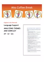 Vorschau - Merkblätter - Analyzing Themes & Conflict – Language Support (EG - Q1 - Q2) - Deckblatt