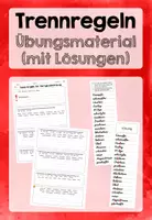 Vorschau - Stationenlernen - Trennregeln - Materialpaket - Seite 1