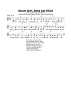 Vorschau - Anderer Materialtyp - Neues Jahr, bring uns Glück - Neujahrslied - das Lied zu Neujahr in mehreren Versionen und Tonarten! - Seite 1