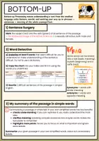 Vorschau - Arbeitsblätter - Bottom-up Reading Strategy Worksheet - Seite 1