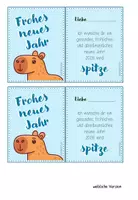 Vorschau - Anderer Materialtyp - Capybara-Klasse: Gruß zum neuen Jahr (Kärtchen) - Seite 1