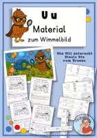Vorschau - Arbeitsblätter - Buchstabe U u: Material zum Wimmelbild - Deckblatt