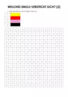 Vorschau - Mal- und Bastelvorlagen - Malen nach Zahlen - Welches Emoji versteckt sich! - Seite 2
