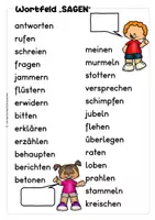 Vorschau - Arbeitsblätter - Texte verfassen – Wortfeld „sagen“ - Wortschatztraining, direkte Rede & Aufsatztraining ab Klasse 3 - Seite 2