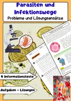 Vorschau - Arbeitsblätter - Parasiten und Infektionswege: Hygiene, Übertragung, Prävention - Deckblatt