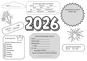 Vorschau - Arbeitsblätter - 2026 - Arbeit mit dem Kalender, Einstieg in das neue Kalenderjahr - Seite 1