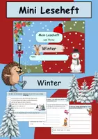 Vorschau - Mal- und Bastelvorlagen - Mini Leseheft Winter - lesen, malen, schreiben - Deckblatt