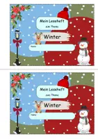 Vorschau - Mal- und Bastelvorlagen - Mini Leseheft Winter - lesen, malen, schreiben - Seite 1