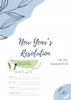 Vorschau - Arbeitsblätter - New Year's Resolution mit drei Vorlagen - Deckblatt