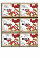 Vorschau - Bildkarten - Grußkärtchen | Neujahr Glücksdrache - Seite 1