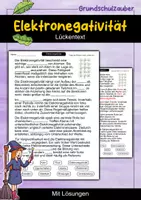 Vorschau - Arbeitsblätter - Elektronegativität | Lückentext | Chemie | Grundlagen - Deckblatt