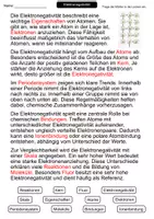 Vorschau - Arbeitsblätter - Elektronegativität | Lückentext | Chemie | Grundlagen - Seite 2