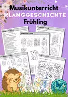 Vorschau - Arbeitsblätter - Klanggeschichte Frühling, Musikunterricht Arbeitsblätter - Deckblatt