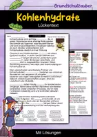 Vorschau - Arbeitsblätter - Kohlenhydrate | Lückentext | Chemie | Organische Chemie - Deckblatt