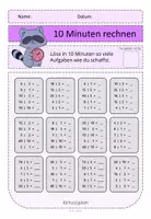 Vorschau - Arbeitsblätter - 10 Minuten rechnen: Division im Zahlenraum bis 100 - Seite 3