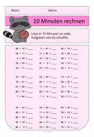 Vorschau - Arbeitsblätter - 10 Minuten Rechnen Addition und Subtraktion ZR 100 - Seite 1