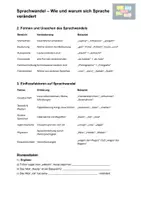 Vorschau - Arbeitsblätter - AB Sprachwandel - Seite 1
