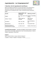 Vorschau - Arbeitsblätter - AB Jugendsprache - Seite 1