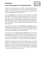 Vorschau - Prüfungsvorbereitung - Probearbeit Sprache im Wandel - Seite 1