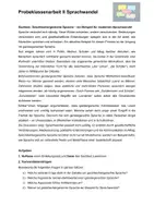 Vorschau - Arbeitsblätter - Probearbeit II Sprache im Wandel - Deckblatt