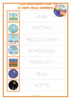 anteprima - Esercizi - LE PARTI DELLA GIORNATA: attività illustrate - Pagina 3