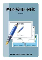 Vorschau - Arbeitsblätter - Mein Füller-Heft (inkl. Füller-Führerscheine) - Deckblatt