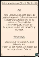 Vorschau - Bildkarten - Leseurkunde für Monsterklasse - Seite 1