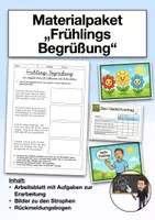 Vorschau - Arbeitsblätter - Materialpaket "Frühlings Begrüßung (von Fallersleben)" (Gedicht) - Deckblatt